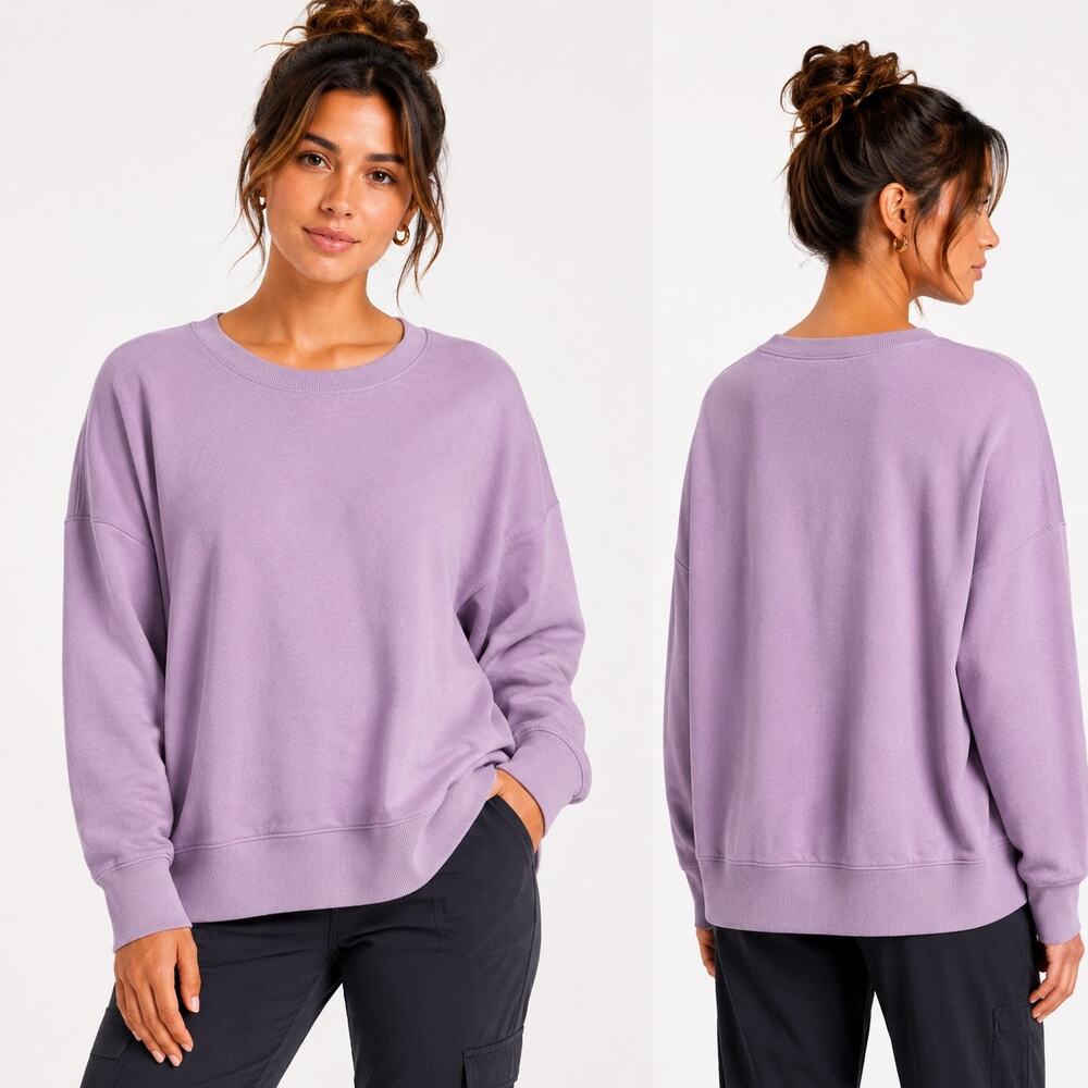 Alpine Design Women’s Crewneck Sweatshirt Lavender Purple XL